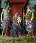 Madonna mit Hl. Maria Magdalena und Hl. Johannes dem Taufer Andrea Mantegna